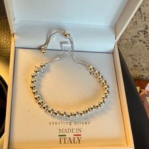 Italian Sterling Silver Beaded Bracelet
